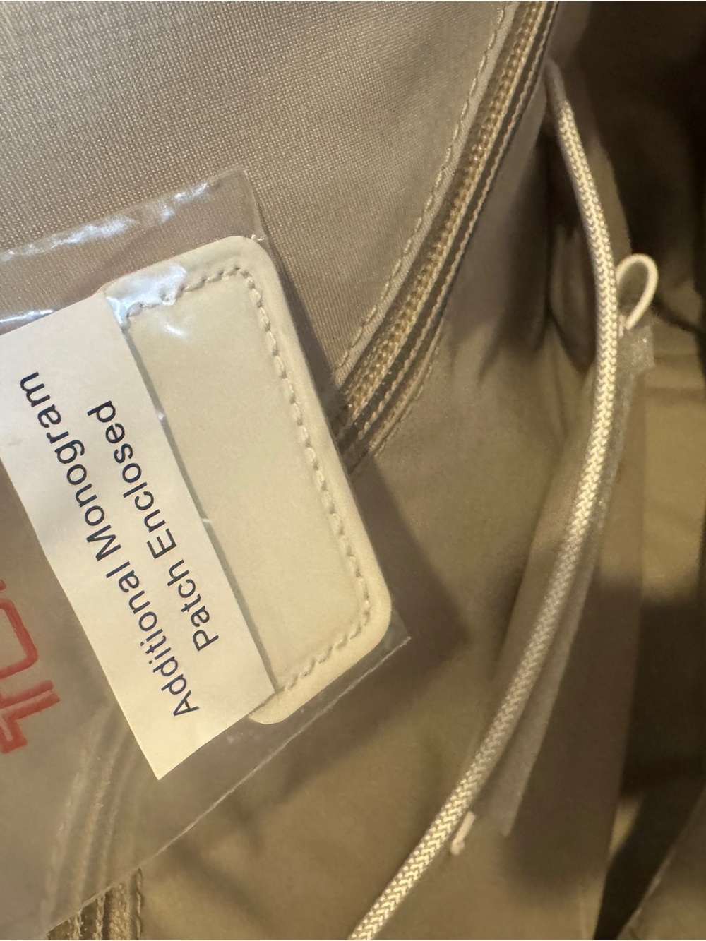 Tumi Beige and White Tennis Raquet Backpack - Picture 8 of 11